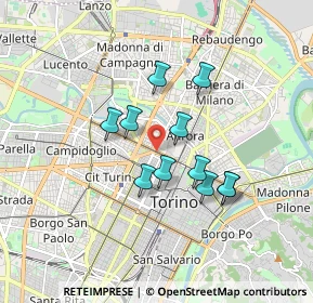 Mappa Rondò della Forca, 10152 Torino TO, Italia (1.38455)
