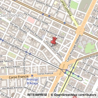 Mappa Via Giacinto Carena,  10, 10144 Torino, Torino (Piemonte)