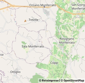 Mappa 15039 Ozzano Monferrato AL, Italia (2.106)