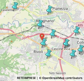 Mappa Viale Nuvoli, 10098 Rivoli TO, Italia (2.28727)