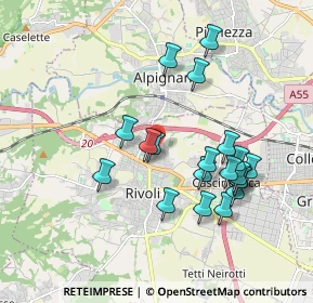 Mappa Viale Nuvoli, 10098 Rivoli TO, Italia (1.7925)