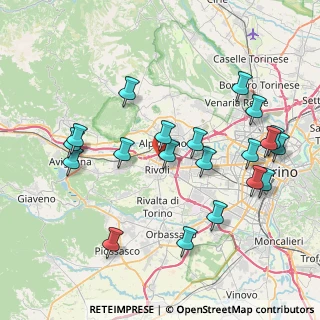 Mappa Viale Nuvoli, 10098 Rivoli TO, Italia (8.5695)