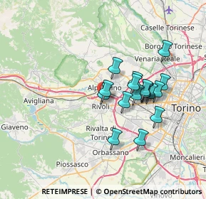 Mappa Viale Nuvoli, 10098 Rivoli TO, Italia (5.80235)