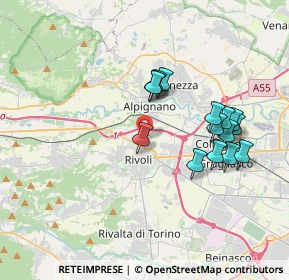 Mappa Viale Nuvoli, 10098 Rivoli TO, Italia (3.39733)