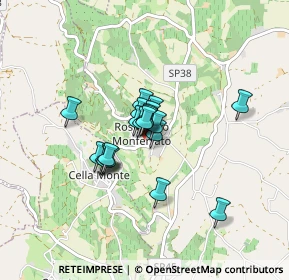 Mappa SP 38, 15030 Rosignano Monferrato AL, Italia (0.5015)