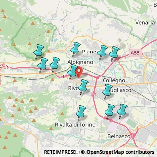 Mappa Via Monte Nero, 10098 Rivoli TO, Italia (3.7525)