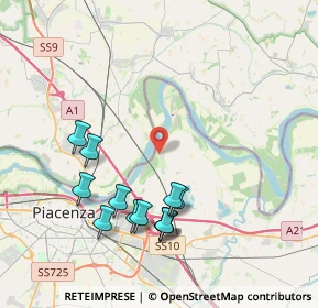 Mappa Via Lodovico Mosconi, 29122 Mortizza PC, Italia (4.11417)