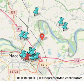 Mappa Via Lodovico Mosconi, 29122 Mortizza PC, Italia (4.30923)