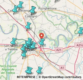 Mappa Via Lodovico Mosconi, 29122 Mortizza PC, Italia (9.9165)