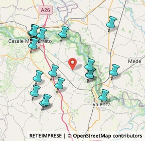 Mappa 15040 Borgo San Martino AL, Italia (8.42778)