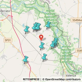 Mappa SP 55, 15040 Ticineto AL (3.08)