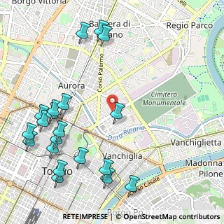 Mappa Via Teramo, 10152 Torino TO, Italia (1.3845)