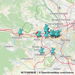 Mappa Via Grado, 10098 Rivoli TO, Italia (6.07067)