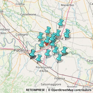 Mappa Via Borgonuovo S. Lorenzo, 29010 Monticelli d'Ongina PC, Italia (10.457)