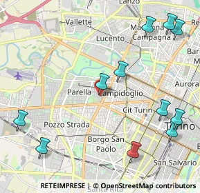 Mappa Via Rosalino Pilo, 10145 Torino TO, Italia (2.7)