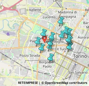 Mappa Via Rosalino Pilo, 10145 Torino TO, Italia (1.38643)