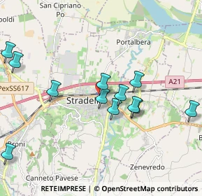 Mappa Via Antonio Gramsci, 27049 Stradella PV, Italia (1.98667)