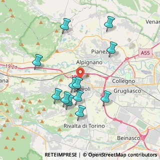 Mappa Via Fratelli Rosselli, 10098 Rivoli TO, Italia (3.77167)