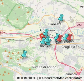 Mappa Via Fratelli Rosselli, 10098 Rivoli TO, Italia (2.84545)