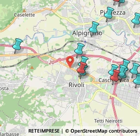 Mappa Via Fratelli Rosselli, 10098 Rivoli TO, Italia (2.64529)