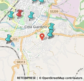 Mappa Viale Trieste, 05100 Terni TR, Italia (1.38667)