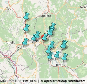 Mappa Via Giuseppe Vasi, 05100 Terni TR, Italia (11.85)