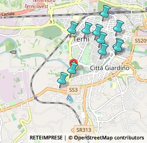 Mappa Ponte Salvador Allende, 05100 Terni TR, Italia (1.00727)