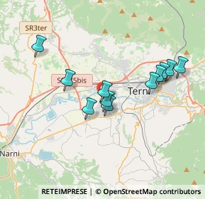 Mappa Via Vocabolo Sabbione, 05100 Terni TR, Italia (3.46909)