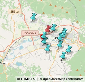 Mappa Via Vocabolo Sabbione, 05100 Terni TR, Italia (3.0225)