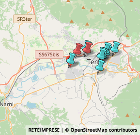 Mappa Via Vocabolo Sabbione, 05100 Terni TR, Italia (2.98091)