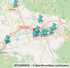 Mappa Via Vocabolo Sabbione, 05100 Terni TR, Italia (3.45091)