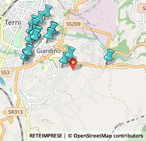 Mappa Via Gisa Giani, 05100 Terni TR, Italia (1.257)