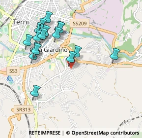 Mappa Via Anna Kuliscioff, 05100 Terni TR, Italia (1.0955)