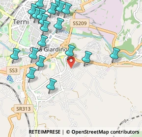 Mappa Via Anna Kuliscioff, 05100 Terni TR, Italia (1.2885)