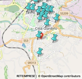 Mappa Via Fratelli Cervi, 05100 Terni TR, Italia (1.187)