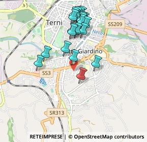 Mappa Via Fratelli Cervi, 05100 Terni TR, Italia (0.981)