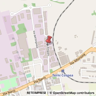 Mappa Via degli Artigiani, 12, 05100 Terni, Terni (Umbria)