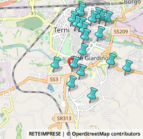 Mappa Via Luciano Manara, 05100 Terni TR, Italia (1.029)