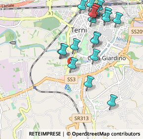 Mappa Via Gaeta, 05100 Terni TR, Italia (1.1665)