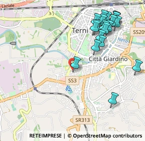 Mappa Via Gaeta, 05100 Terni TR, Italia (1.289)