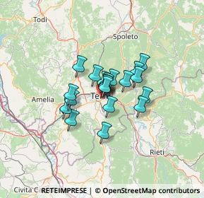 Mappa Via Alberto Mario, 05100 Terni TR, Italia (8.1765)