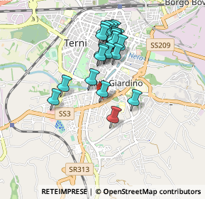 Mappa Via Alberto Mario, 05100 Terni TR, Italia (0.829)