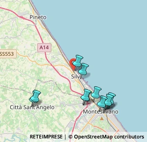 Mappa Via Giosuè Carducci, 64028 Silvi TE, Italia (4.46167)