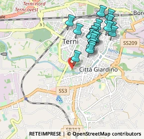 Mappa Viale A. Aleardi, 05100 Terni TR, Italia (1.007)