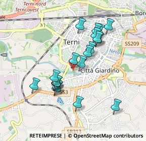 Mappa Viale A. Aleardi, 05100 Terni TR, Italia (0.8715)