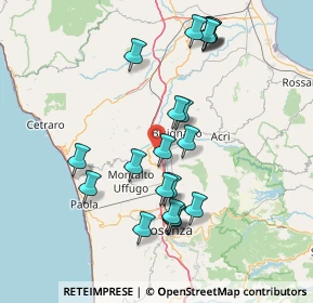 Mappa A3 Napoli - Reggio di Calabria, 87010 Montalto Uffugo CS, Italia (16.2445)