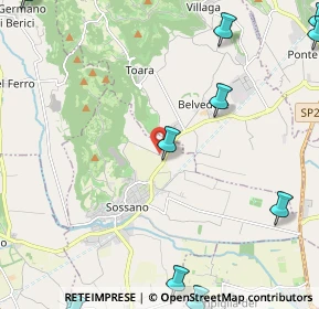 Mappa Via Anesolo, 36040 Sossano VI, Italia (3.59636)