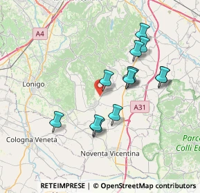 Mappa Via Anesolo, 36040 Sossano VI, Italia (6.54538)