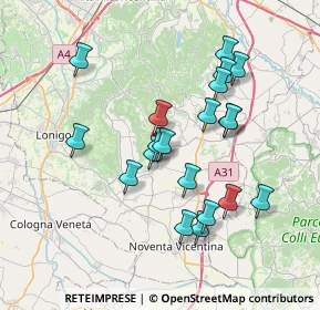 Mappa Via Anesolo, 36040 Sossano VI, Italia (6.764)
