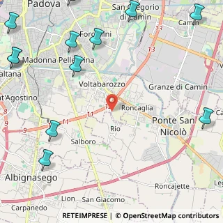 Mappa Via Antonio da Rio, 35127 Padova PD, Italia (3.56167)